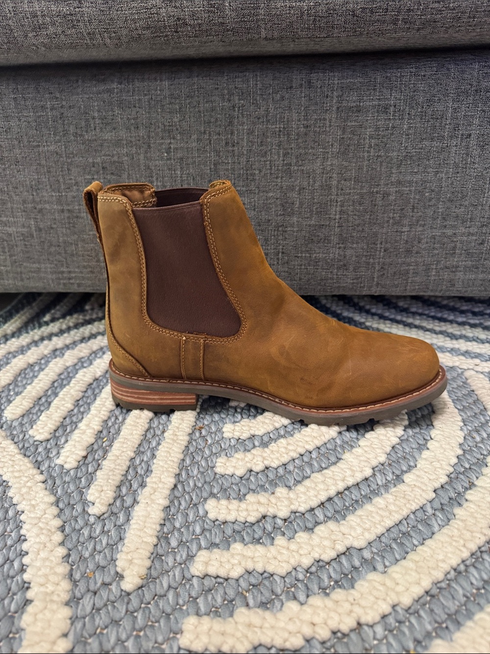 Ariat Wexford Waterproof Chelsea Boots Weathered Brown Leather Size 9.5 NWT - Picture 4 of 8